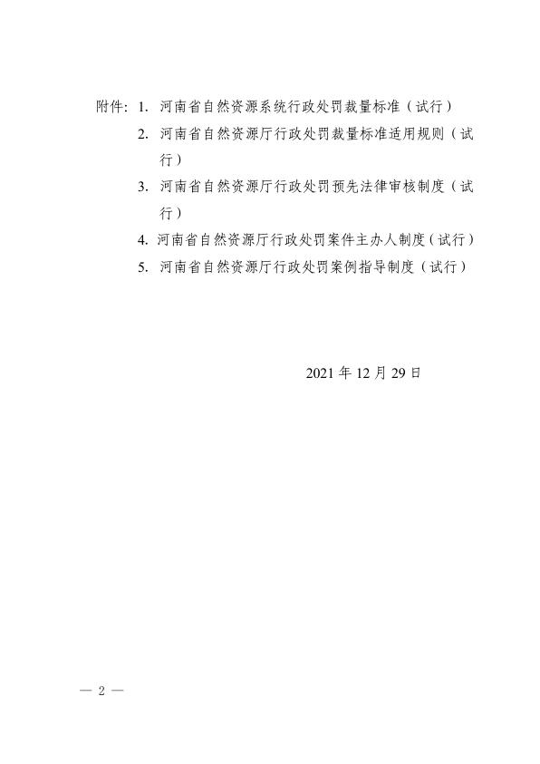  河南省自然资源和规划局裁量标准 