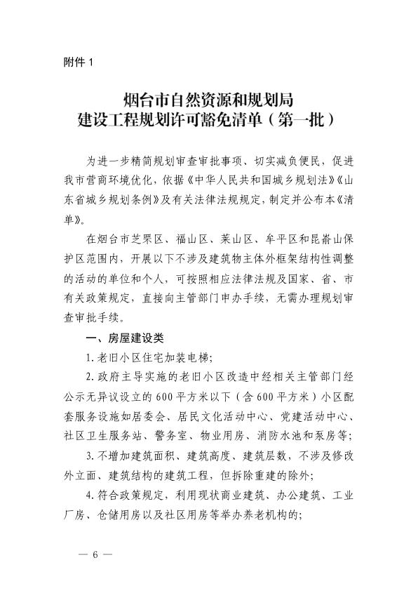 烟台规划许可豁免政策第一批 热门PDF合集下载