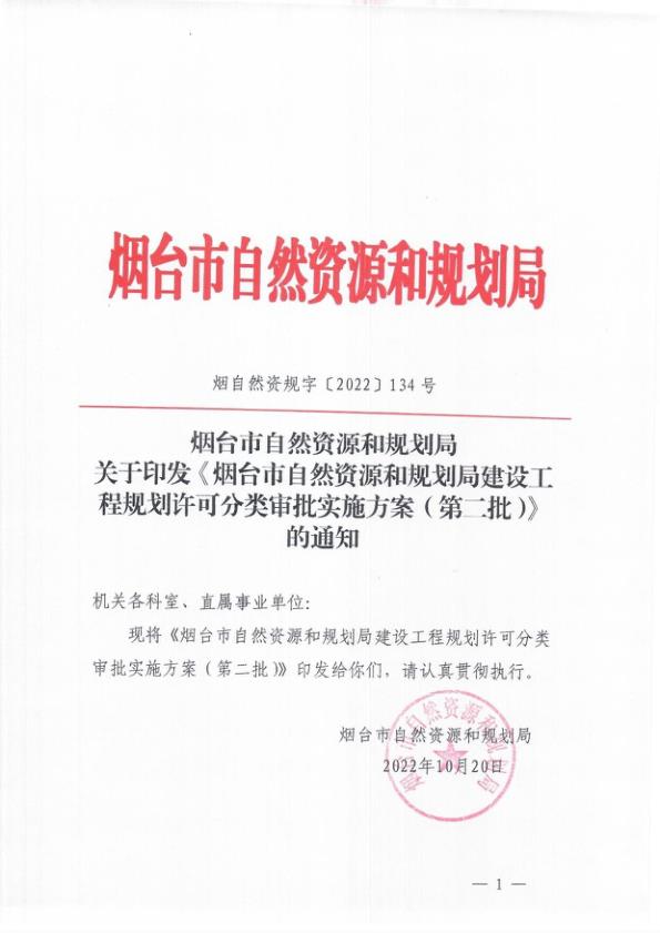 烟台规划许可豁免清单第二批 无需注册，PDF直下