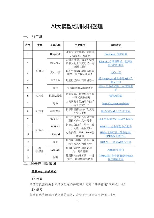 AI大模型培训材料整理20250221V1.0 免费PDF资源库
